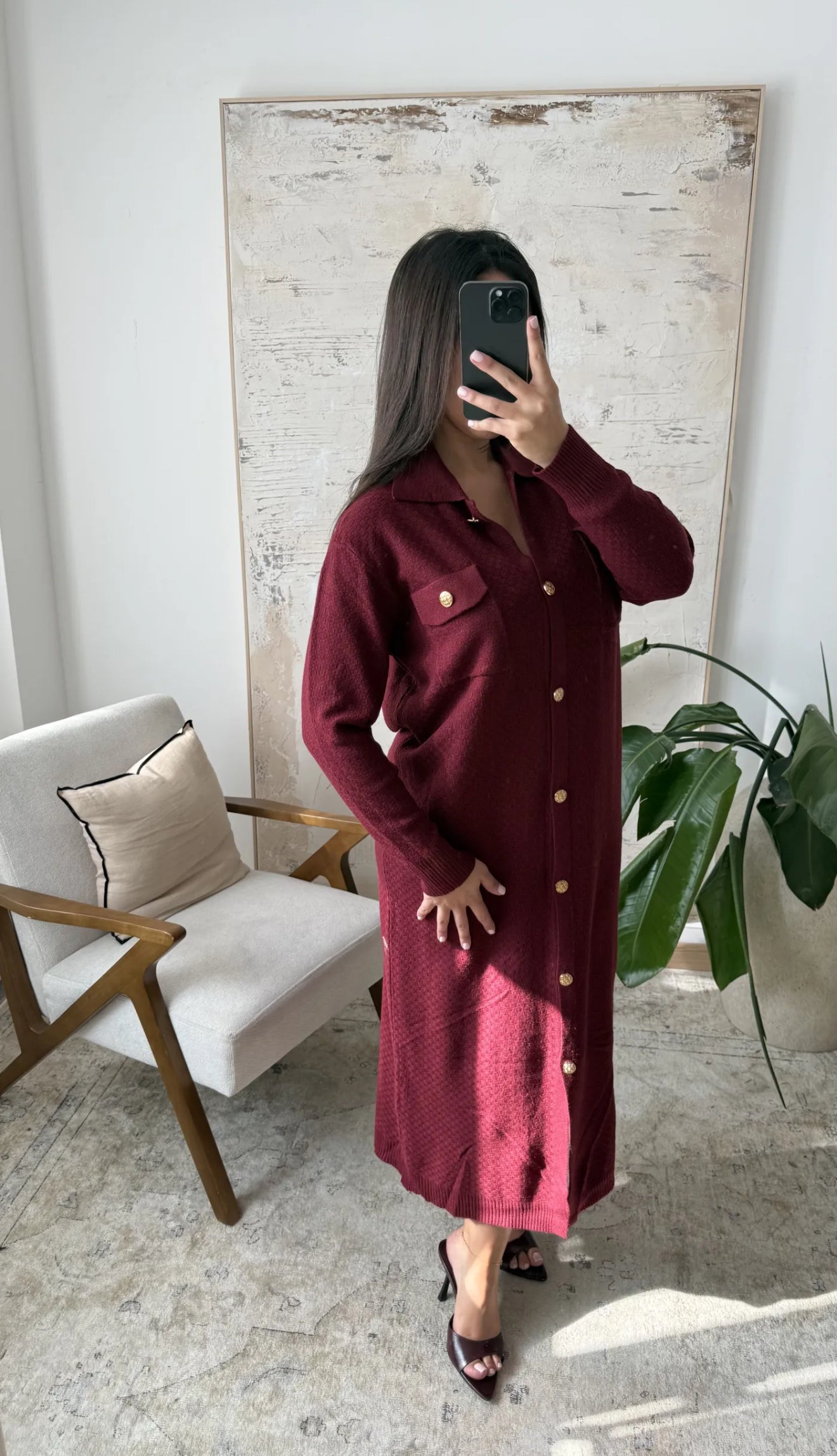 Vestido Tina-Botón dorado