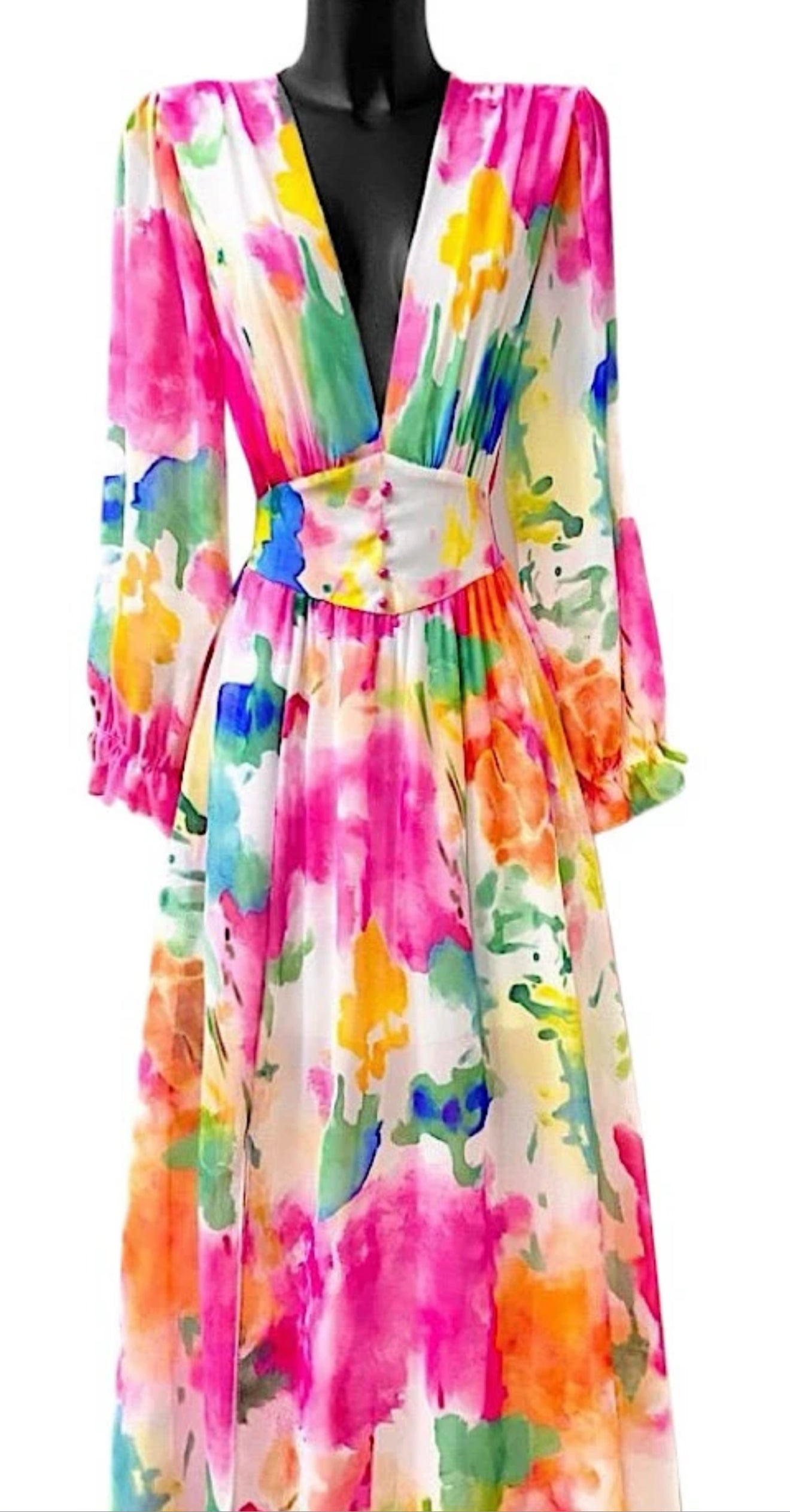 Vestido estampado tropical