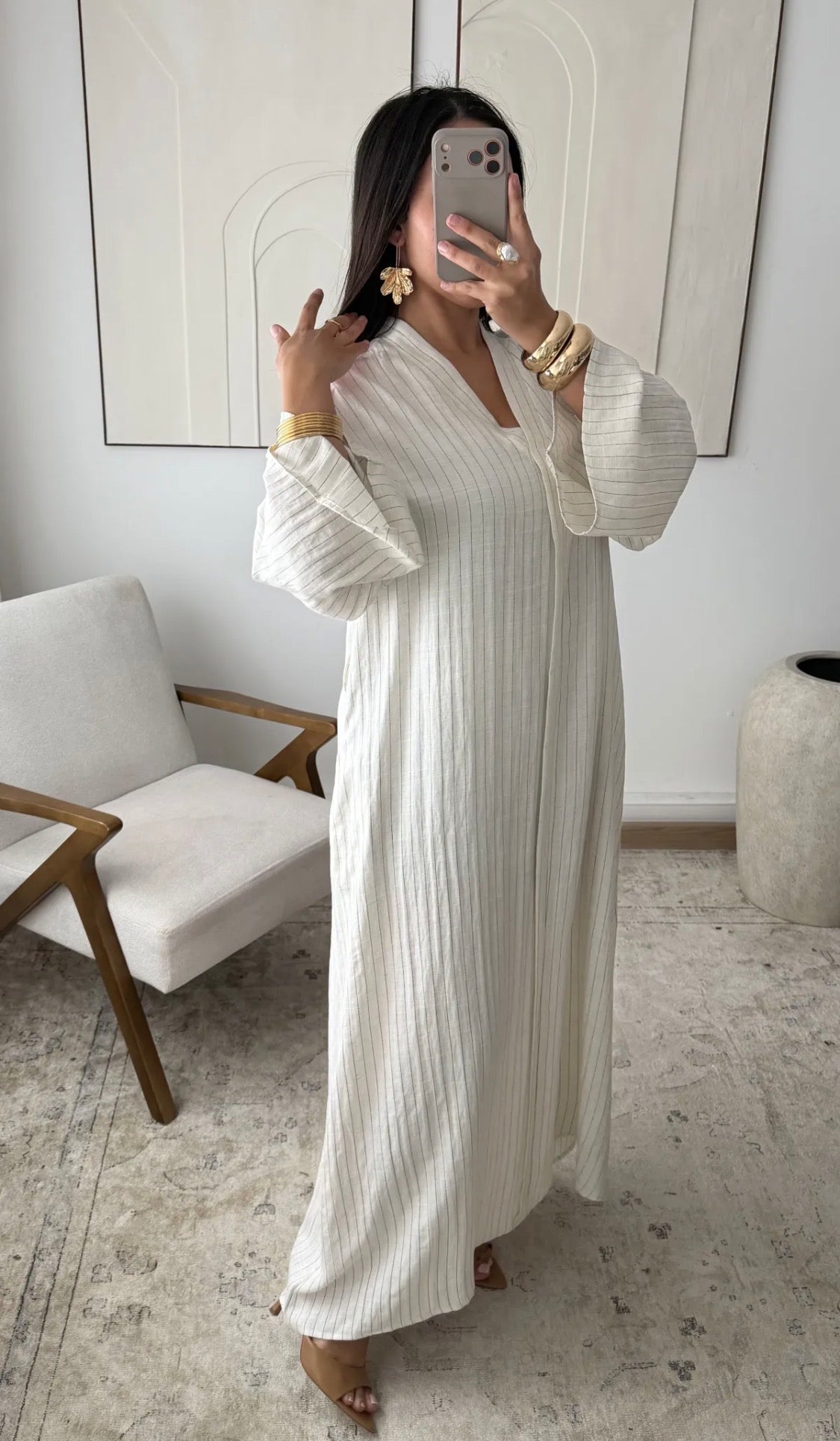 Vestido lino cinturón🌼colección Primavera