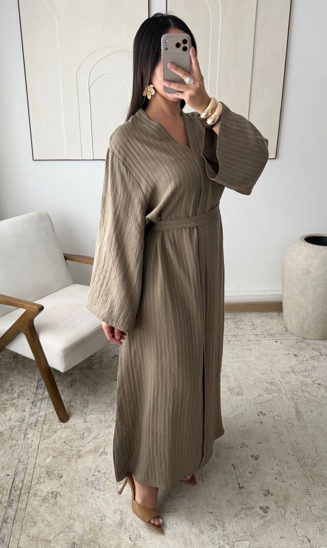 Vestido lino cinturón🌼colección Primavera