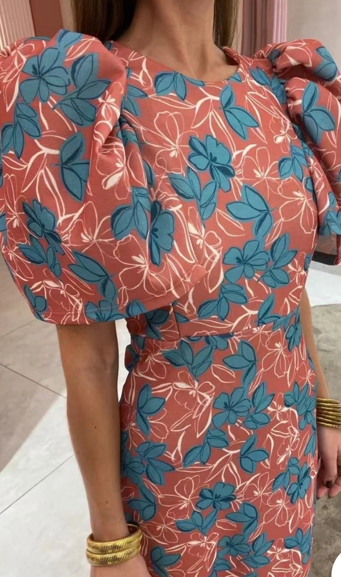 Vestido manga globo Rosario