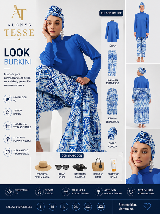 Burkini Tesse Colección prive Edición Limitada ✨By Alonys modelo MIKONOS 🌊
