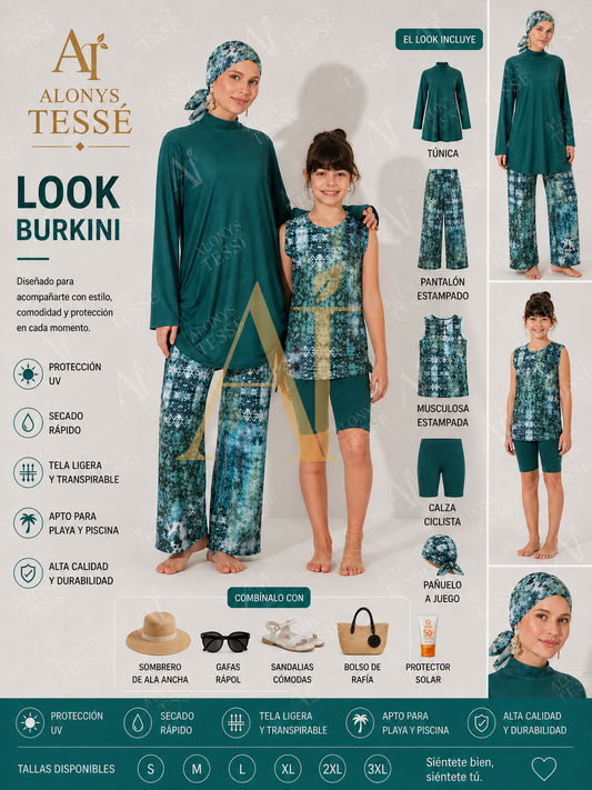 Burkini green Mami and me 💚Tesse by Alonys