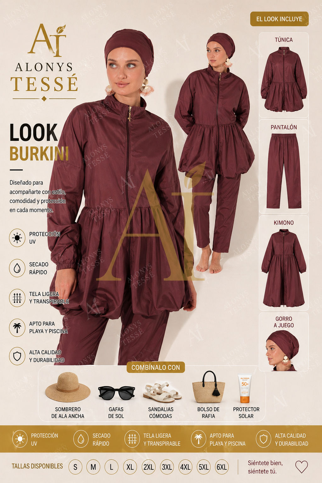 Burkini modelo globo TESSE exclusiva Alonys