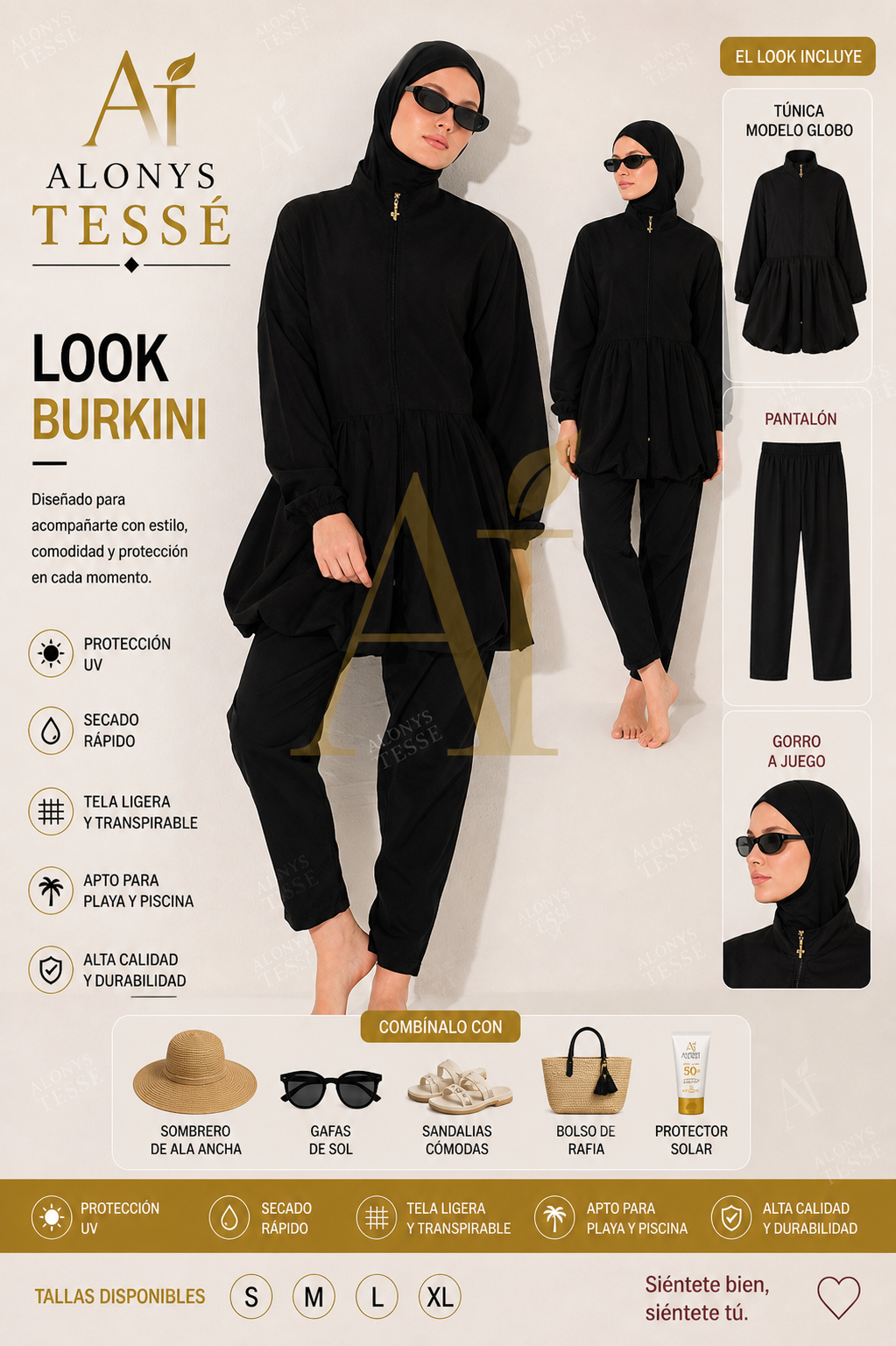 Burkini modelo globo TESSE exclusiva Alonys