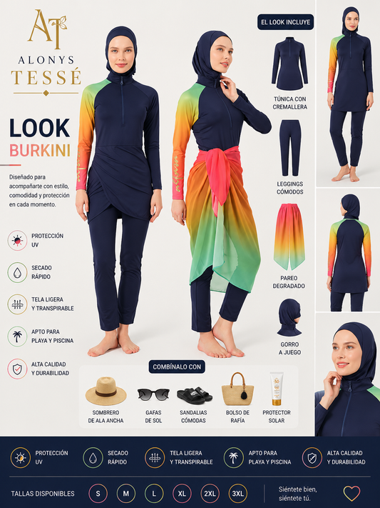 Burkini Tesse 4 piezas Sunset