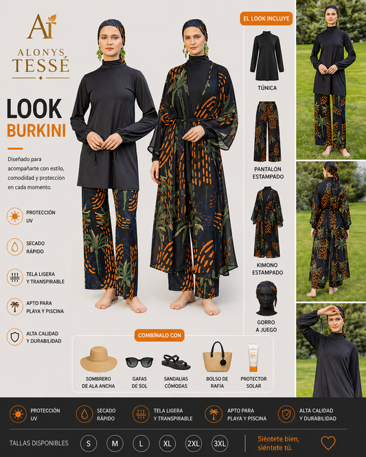 🖤 Burkini Night Jungle – Alonys
