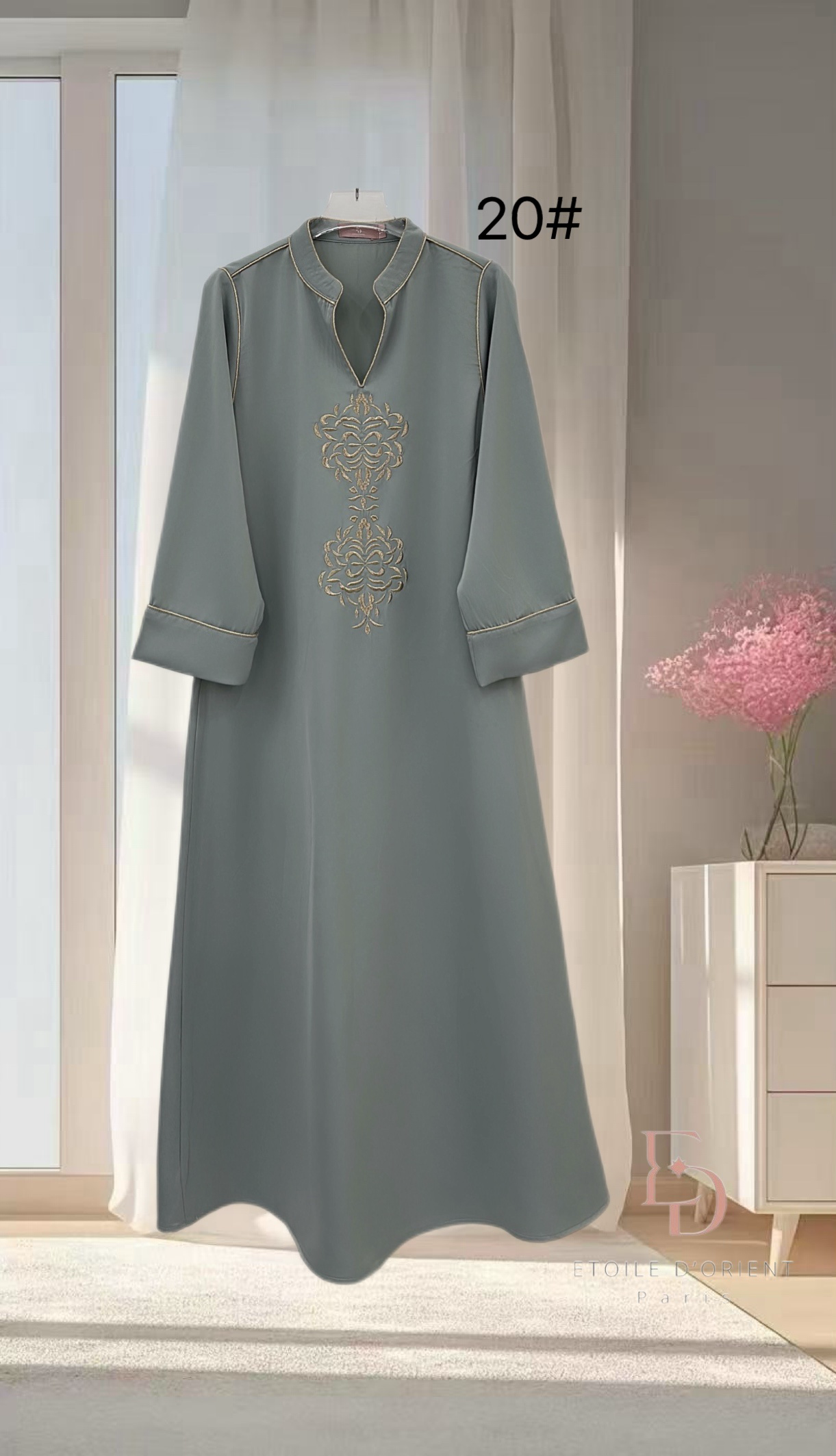 Abaya niña bordada Nihal✨