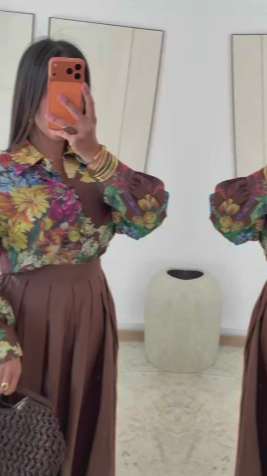 Conjunto lino Naryis 🌸estampado flores térmicas